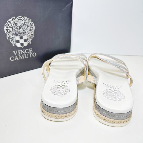 Vince Camuto Rallsan Strappy Rhinestone Sandal Cloudy Gray Women 6W - Picture 5 of 7